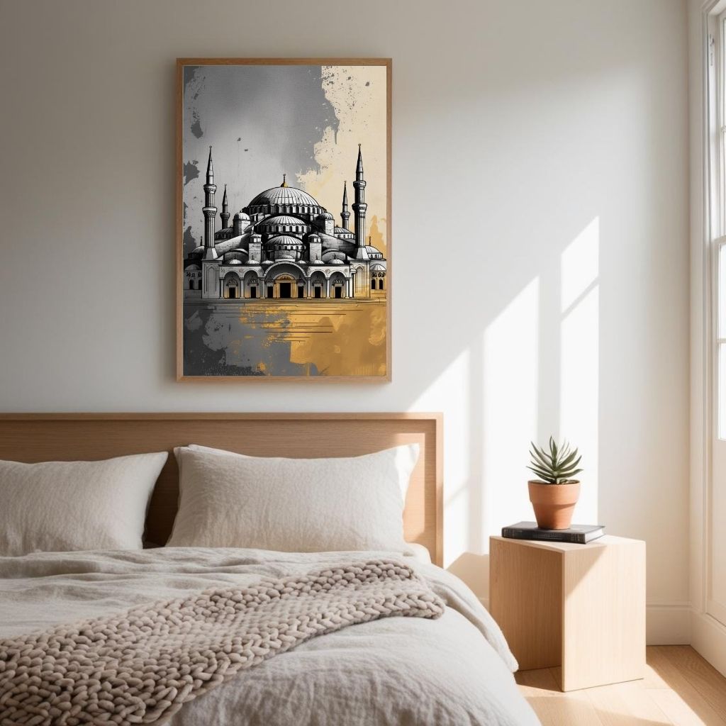 Hagia Sophia Wall Art Printable, Istanbul Mosque Poster, Ottoman Architecture Decor, Historic Landmark Print, Digital Download Print
