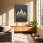 Mountain Line Art Printable, Minimal Mountain Illustration Print, Scandinavian Nature Wall Decor, Neutral Landscape Poster, Digital Download