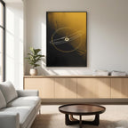 Celestial Orbit Wall Art Printable, Minimal Space Line Illustration, Modern Cosmic Decor, Neutral Galaxy Poster, Digital Download