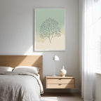 Botanical Line Art Printable, Minimal Leaf Drawing Print, Scandinavian Nature Wall Decor, Neutral Botanical Poster, Digital Download