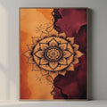 Mandala Wall Art Printable, Lotus Mandala Poster, Boho Spiritual Decor, Meditation Wall Print, Digital Download Print