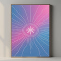 Abstract Star Wall Art Modern Gradient Printable Poster