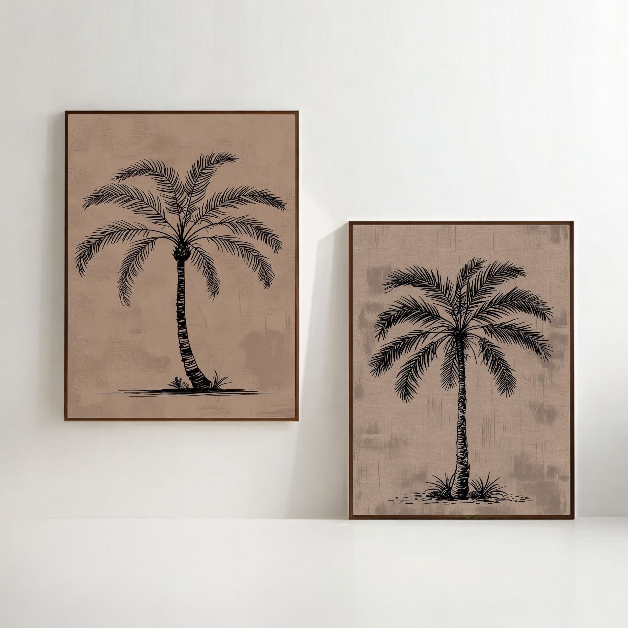 Palm Tree Wall Art Set of 2 Tropical Printable Decor