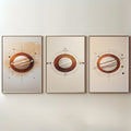 Minimalist Planet Wall Art Set of 3 | Abstract Saturn Prints | Modern Space Decor | Geometric Celestial Artwork | Digital Download