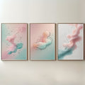Pastel Abstract Wall Art Set of 3 | Soft Pink Blue Prints | Modern Minimalist Artwork | Contemporary Dreamy Decor | Digital Download