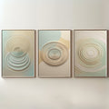 Geometric Circle Wall Art Set of 3 | Minimalist Abstract Prints | Modern Scandinavian Decor | Digital Download