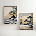Zen Garden Wall Art Set of 2 Japanese Printable Decor