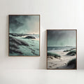 Coastal Beach Wall Art Set of 2 Ocean Landscape Printable Decor