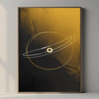 Celestial Orbit Wall Art Printable, Minimal Space Line Illustration, Modern Cosmic Decor, Neutral Galaxy Poster, Digital Download