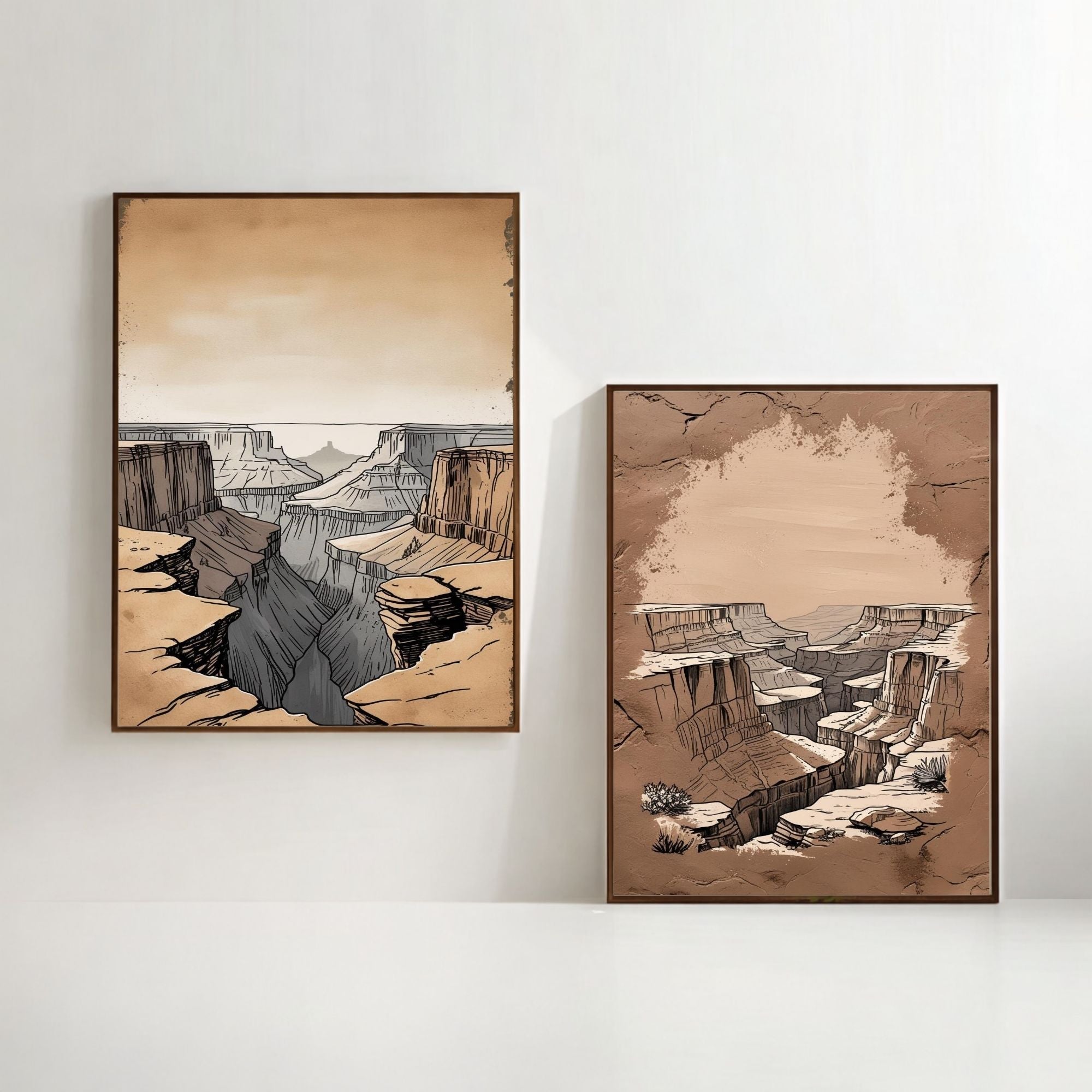 Grand Canyon Wall Art Set of 2 Desert Landscape Printable Decor