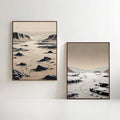 Desert Landscape Wall Art Set of 2 Minimalist Canyon Prints