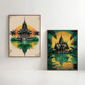 Thai Temple Wall Art Set of 2 Tropical Printable Decor