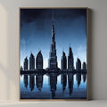 Dubai Skyline Wall Art Printable, Burj Khalifa Poster, Modern Dubai Cityscape Print, Luxury Architecture Wall Decor, Digital Download