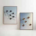 Bird Nest Wall Art Set of 2 Minimalist Nature Printable Decor
