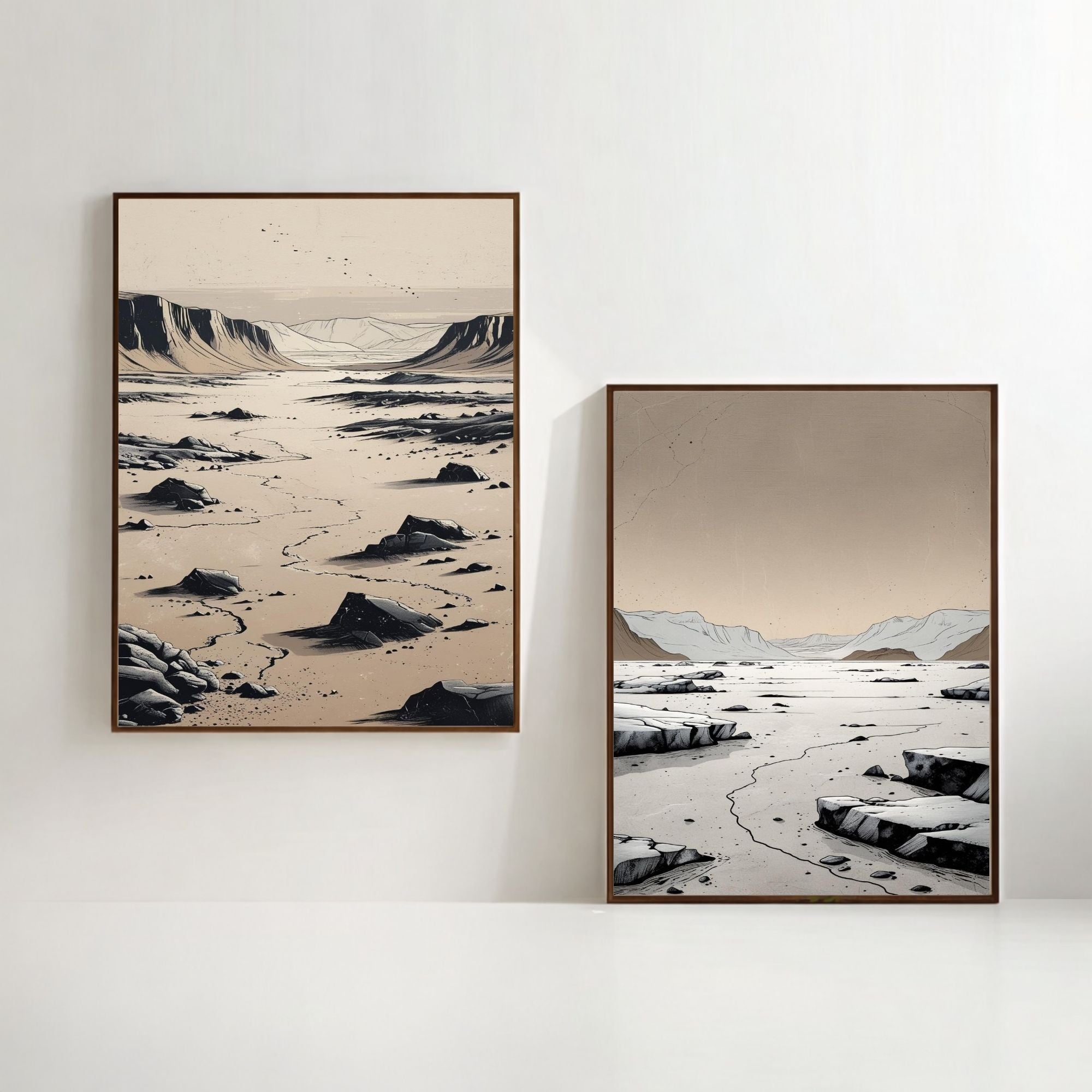 Desert Canyon Wall Art Set of 2 Minimalist Printable Decor