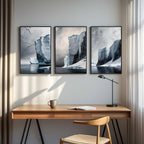 Arctic Iceberg Wall Art Set of 3 | Glacier Landscape Prints | Modern Coastal Nature Decor | Digital Download
