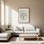 Tree Line Art Printable, Minimal Botanical Drawing, Sage Green Nature Decor, Scandinavian Modern Wall Poster, Digital Download