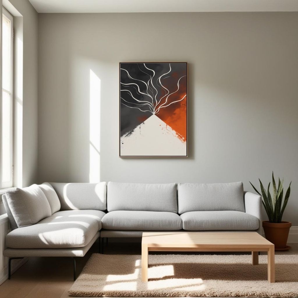 Abstract Volcano Wall Art Modern Minimal Printable Poster