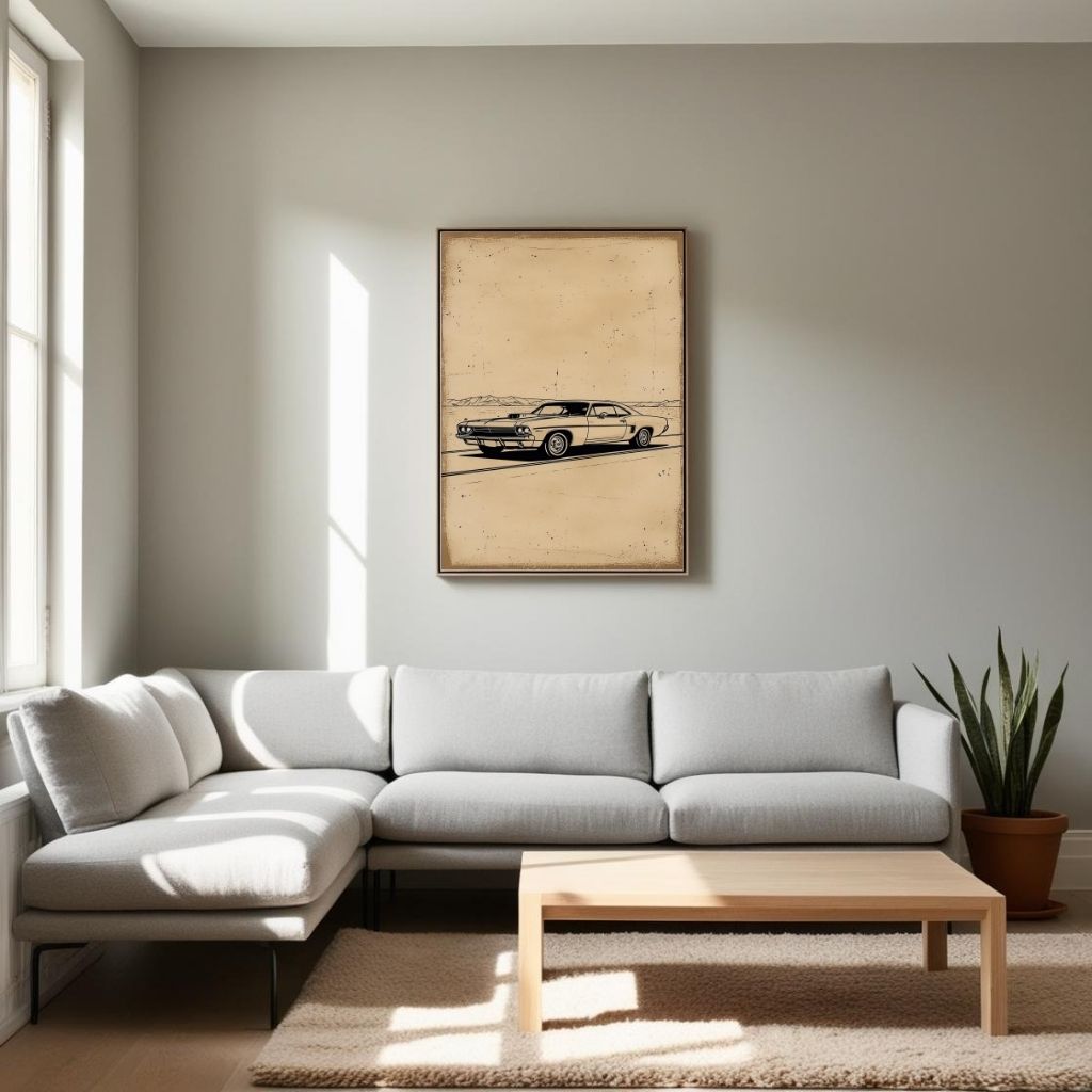 Classic Muscle Car Wall Art Printable, Vintage American Car Poster, Retro Automotive Decor, Classic Vehicle Print, Digital Download Print