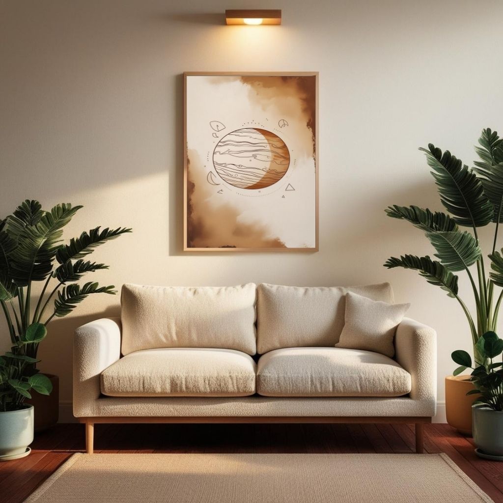 Minimal Planet Wall Art Modern Celestial Printable Poster