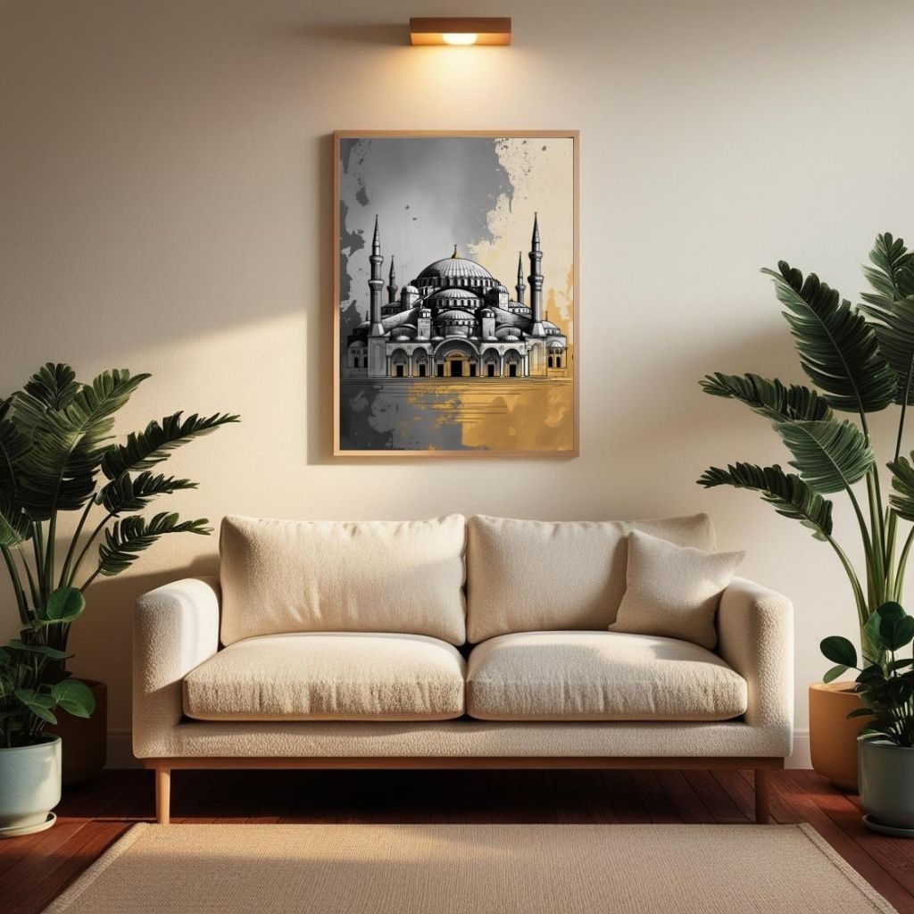 Hagia Sophia Wall Art Printable, Istanbul Mosque Poster, Ottoman Architecture Decor, Historic Landmark Print, Digital Download Print
