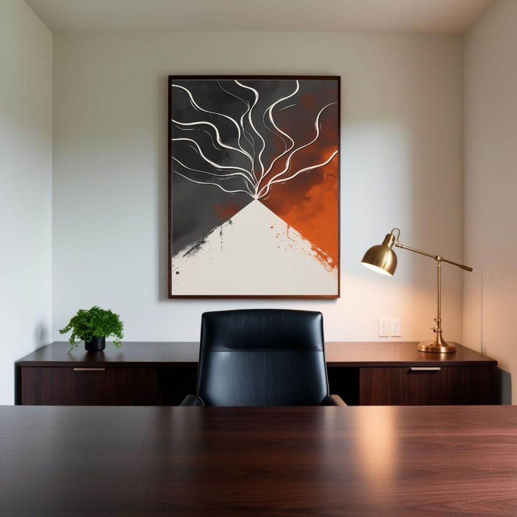 Abstract Volcano Wall Art Modern Minimal Printable Poster
