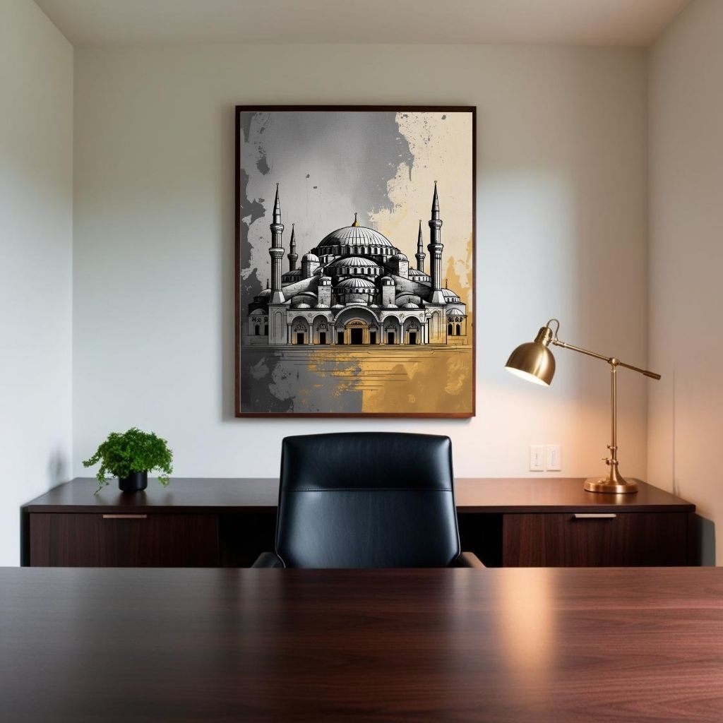 Hagia Sophia Wall Art Printable, Istanbul Mosque Poster, Ottoman Architecture Decor, Historic Landmark Print, Digital Download Print