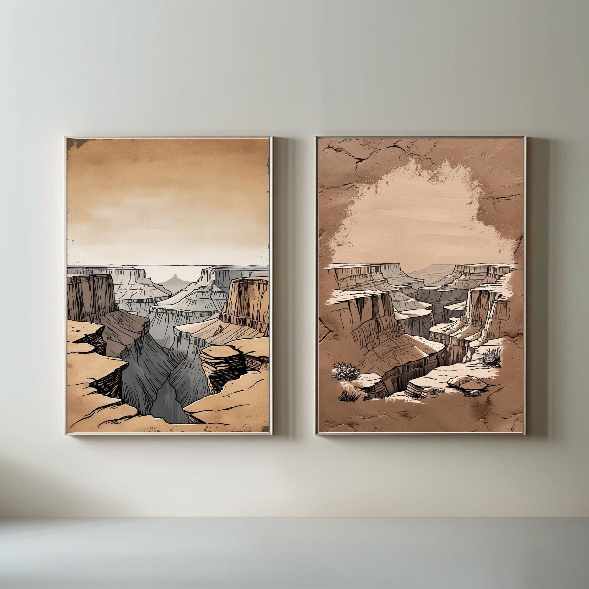 Grand Canyon Wall Art Set of 2 Desert Landscape Printable Decor