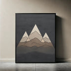 Mountain Line Art Printable, Minimal Mountain Illustration Print, Scandinavian Nature Wall Decor, Neutral Landscape Poster, Digital Download