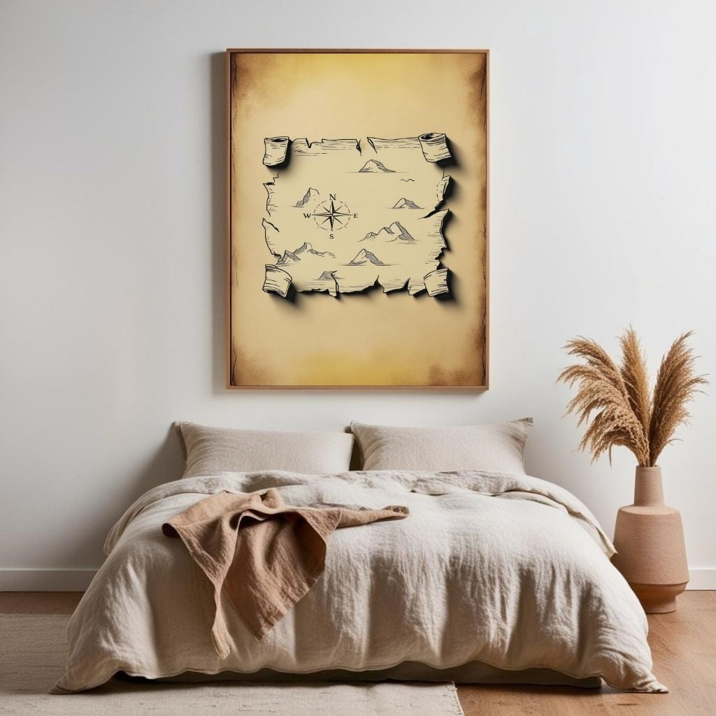 Ürün Adı  Vintage Treasure Map Wall Art Antique Printable Poster