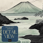 Volcanic Landscape Wall Art Printable, Japanese Coastal Nature Print, Minimal Zen Home Decor, Digital Download