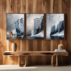 Arctic Iceberg Wall Art Set of 3 | Glacier Landscape Prints | Modern Coastal Nature Decor | Digital Download