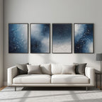 Constellation Wall Art Set of 4 | Celestial Star Map Prints | Modern Astronomy Decor | Digital Download