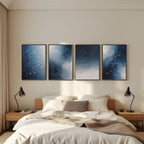 Constellation Wall Art Set of 4 | Celestial Star Map Prints | Modern Astronomy Decor | Digital Download