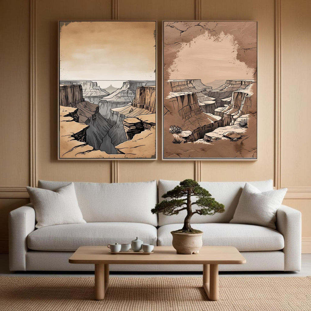 Grand Canyon Wall Art Set of 2 Desert Landscape Printable Decor