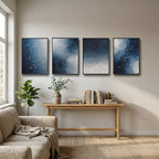 Constellation Wall Art Set of 4 | Celestial Star Map Prints | Modern Astronomy Decor | Digital Download