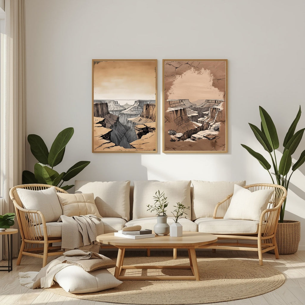 Grand Canyon Wall Art Set of 2 Desert Landscape Printable Decor
